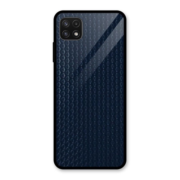 Blue Pattern Glass Back Case for Galaxy A22 5G